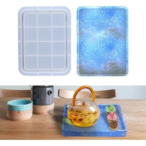 Rectangle Tray Epoxy Resin Mold Dishes Plate Silicone Mould DIY Crafts Home Decorations Casting Tools