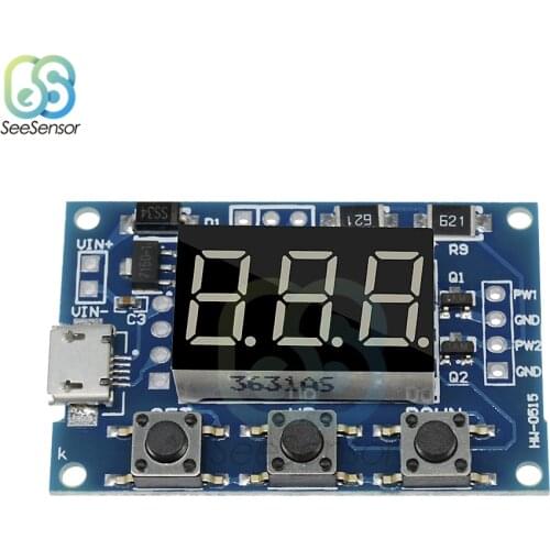 Micro USB 2 Channel Adjustable PWM Signal Generator Duty Cycle Pulse Frequency Module Dual Way Digital LED Display DC 5V 12V 24V