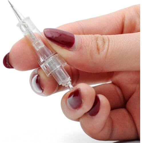 Microblading Bayonet Tattoo Needle Disposable Sterilized Permanent Makeup Cartridge Needle Tattoo Supplies For Micropigmentation
