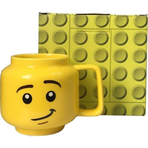 Cute Smiling Expression Coffee Mugs Ceramic Cartoon Tea Cups Creative Drinkware Friends Gift