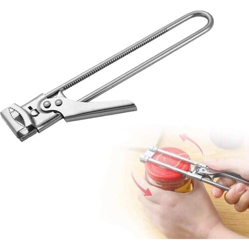 Multifunctional Stainless Steel Can Opener Adjustable Open Cap Bottle Opener Handheld Kitchen Accessories，Easy to Use and Store