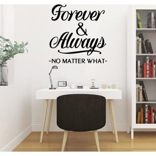 Funny Forever & always Waterproof Wall Stickers Home Decor Decor Living Room Bedroom Removable Wall Art MURAL Drop Shipping