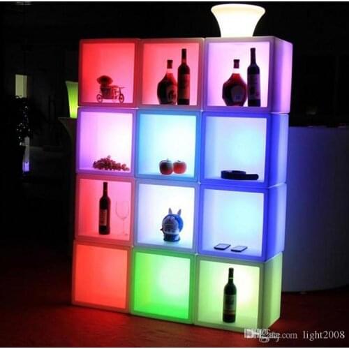 New LED furniture waterproof LED display cabinet colorful color changing rechargeable cabinet bar KTV disco party decorations