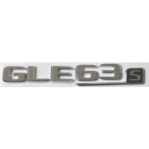 New Chrome ABS Rear Trunk Letters Badge Badges Emblem Emblems Sticker for Mercedes Benz GLE63 AMG S 17-19