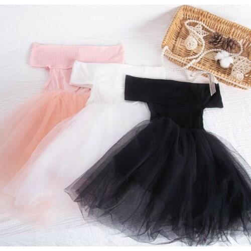 Princess dress beauty pageant 2021 newborn baby child girl off shoulder tutu skirt mesh dress party wedding dress