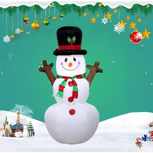 Christmas Inflatable Outdoor Cute Snowman Blow Up Yard Decoration Snowglobe with LED Lights for Holiday Party Xmas