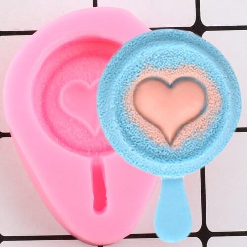 Mini Ice Cream Silicone Mold Lollipop Candy Molds DIY Cupcake Topper Fondant Cake Decorating Tools Chocolate Gumpaste Moulds