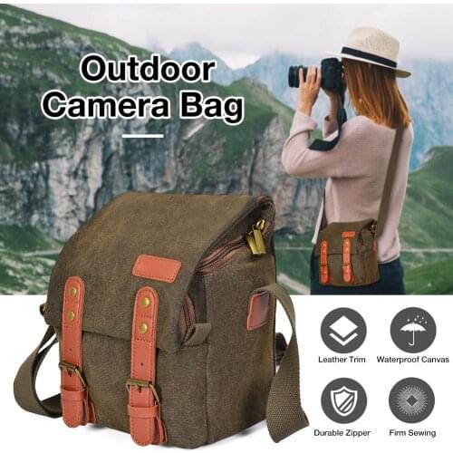 DSLR Camera Shoulder Bag Photo Video Canvas Bags Pack Travel Protective Case for Nikon Canon Sony Pentax Olympus Panasonic