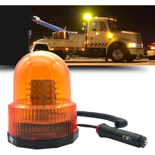 72 LED Flashing Rotating Traffic Warning Light 12/24V Car Magnet Ceiling Warning Light Engineering Beacon Vehicle Security Light