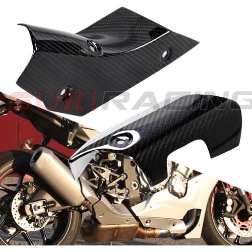 For YAMAHA R1 R1M 2015 2016 2017 2018 Carbon Fiber Motorcycle Exhuast Cover Heat Insulation Protector Heat Shield