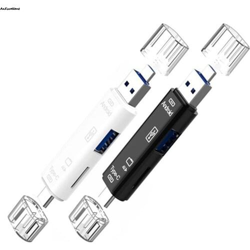 Mini Multi-in-one Type-c Universal Otg Card Reader Adapter 3.1 High Speed Camera TF Card Usb Flash Disk For PC Android Adapter