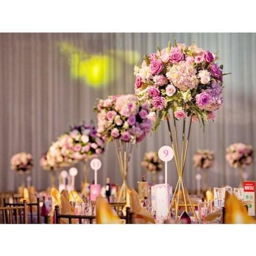 60cm Tall Gold Metal Flower Vase flower stand Table Centerpieces Wedding party Decoration