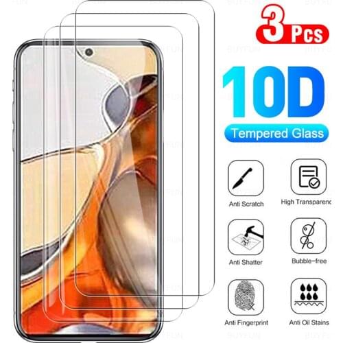 3Pcs Full Cover Protective Tempered Glass Film For Xiaomi Mi 11T Pro Phone Screen Protector Glass For Xaomi Xiami Mi11 6.67 inch
