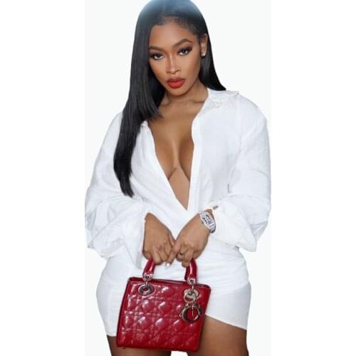 New 2021 Women Vintage V Neck All White Pleated Kimono Mini Dress Female Chic Long Sleeve Office Lady French Vintage Vestidos