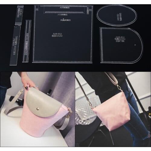 1 Set Home DIY Handmade Acrylic Leather Template For Bucket Bag Shoulder Bag Leathercraft Tools Set 19*22*13cm