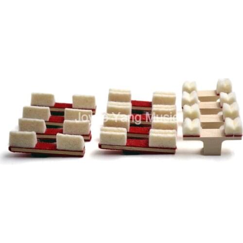 1 Set of 4ps Piano Accessories Piano Damper Felt Individual Vertical Bass Damper Wedge Triple String Notes for Upright Piano