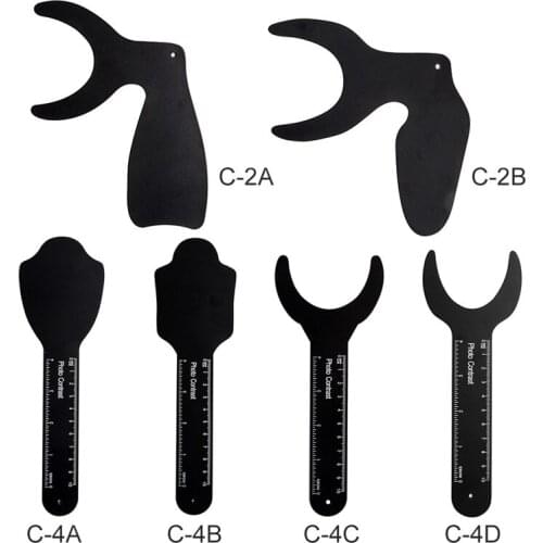 1pc Dental Photographic Image Board Oral Cheek Black Plate Contrast Autoclavable Lab Tools 6 Size Sum