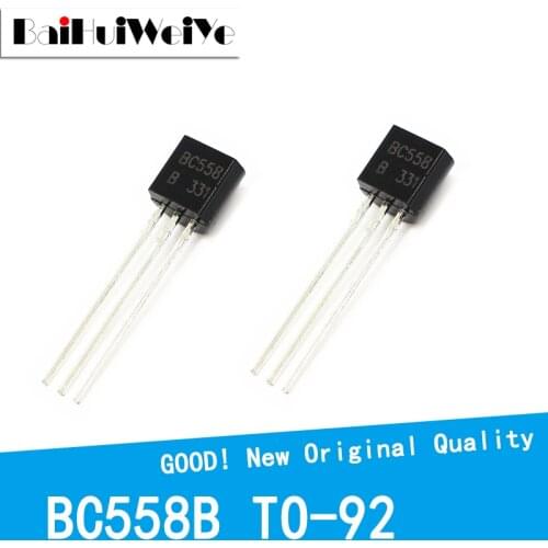 100PCS/LOT BC558B BC558 558B 30V0.1A PNP TO-92 TO92 Triode Transistor New Original Good Quality Chipset