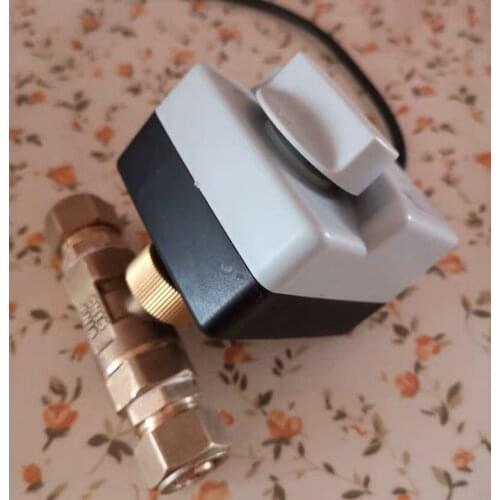 2 Way 3-Wire Brass Motorized Ball Valve 6VA IP54 AC220V DN15 DN20 DN25 Electric Actuato Manual Switch