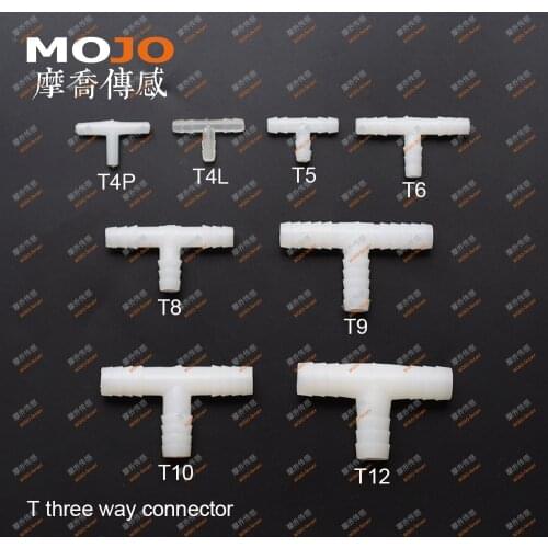 2020 Free shipping!(100pcs/Lots) MJ-T12 PE Tee pipe connectors 12mm three way hose joint pipe fitting