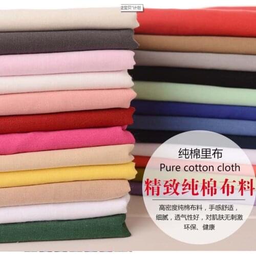 50*140cm Super deal! Cotton Fabric Pure White Material For Dress Lining Silk Cotton Tissue Lightweight Soft Linings 100g/m D20