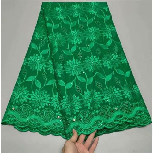 African Lace Fabric 2021 Embroidery Swiss Volie Lace In Switzerland Stones Nigerian Cotton Lace Fabrics For Dress