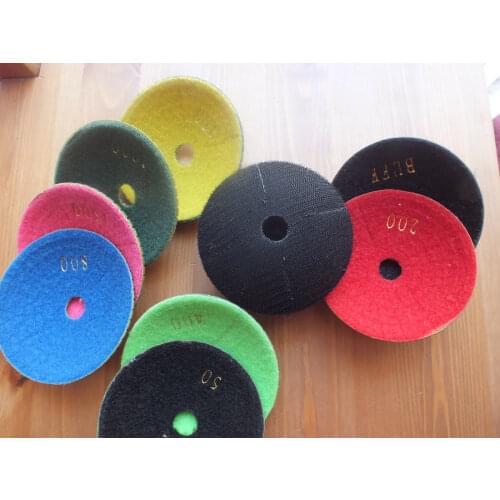 Diamond Polishing Pads 4 Inch 8 Piece Set of 4 Inch Convex Polishing Diamond Pads
