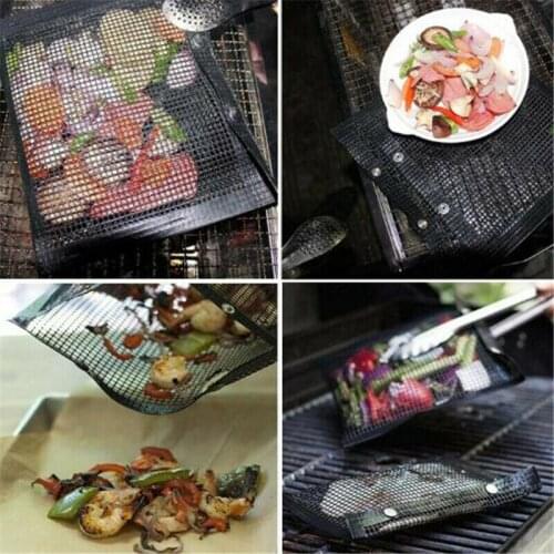 Non-Stick Mesh Grilling Bag Outdoor Picnic Tool Reusable Easy Clean BBQ Bake Bag