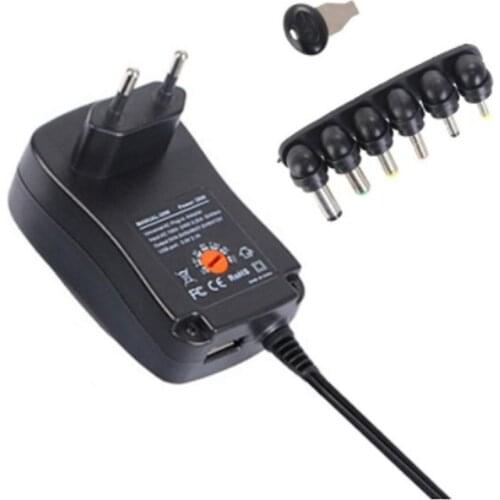 Free Shipping 30W Power Supply Universal Adapter Adjustable AC To D/C 3V/4.5V/6V/7.5V/9/12V 1.5A Universal Charger Adapter EU/UK