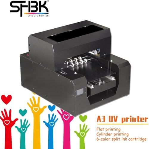 Large format commercial inkjet flatbed printer with rollers for mass customization and printing of mobile phone cases/cards