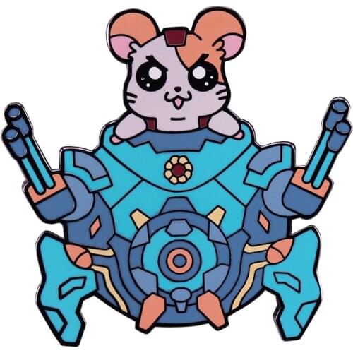 Wrecking Ball brooch Overwatchs hero Hamster Pin Hammontaro Cute Mash-up badge