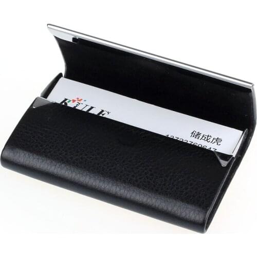 Credit Card holder Unisex Business Card Case ID Pouch Women Pu Leather Card Box Man Credit Card Holder Black Brown Dropship