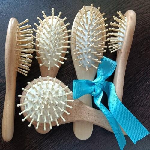 Custom Name Baby Shower Comb Care Airbag Pure Natural Wood Comb Newborn Massager Baby Shower And Registry Gift Multiple Sizes