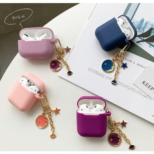 For Air Pods 1 2 Case Ins Dream Planet Blue Starry Sky Moon for Cover Airpods Pro Earphone Protective Sleeve for Airpods 3 Case