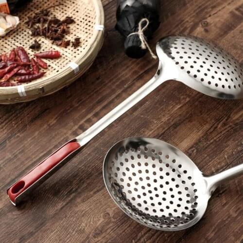 Colander Strainer Noodle Cooking Spatula Pasta Oil Spoon Strainer Kitchen Tool 1Pcs Stainless Steel Eco-friendly Strainer Basket