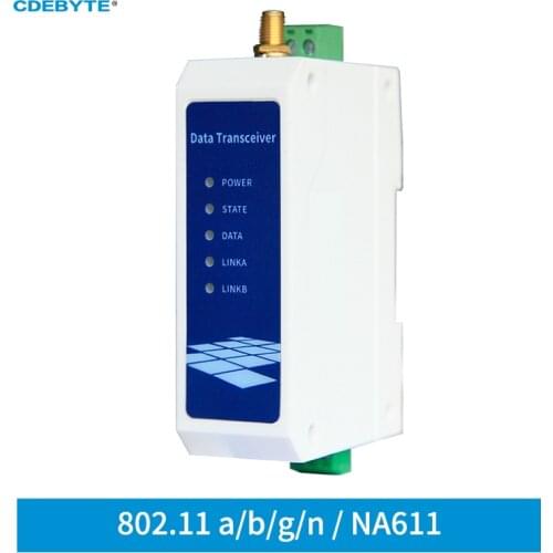 RS485 to WIFI Dual Frequency Serial Server Device 802.11a/b/g/n 2.4G 5.8G DC8-28V Transceiver Transmitter Receiver CDEBYTE NA611