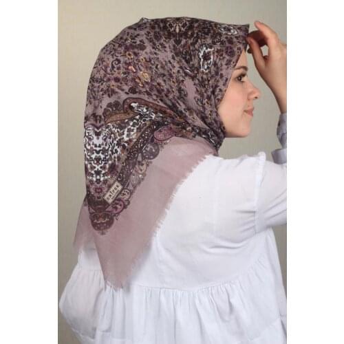 ERİPEK PATTERNED LINEN FLAMLI SCARF-DESEN-19-RENK-07