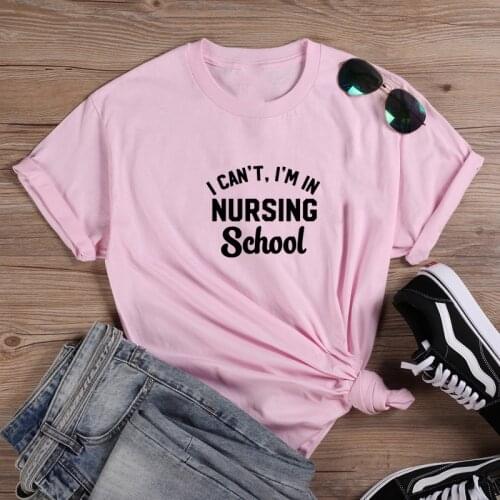 I Can't I'm In Shirt Graphic T Shirt Women Short Sleeve Cotton T Shirts Woman Loose T Shirt Women Top Harajuku TShirt Femme