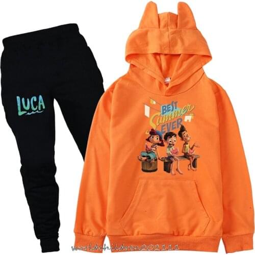 Baby Clothing Sets Children Birthday suit Boys Girls Tracksuits Kids New movie Luca Sport Suits Hoodies Top +Pants 2pcs Set