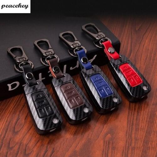 Carbon fiber Leather car key Cover Case holder For Chevrolet Cruze Aveo for Buick VAUXHALL OPEL MOKKA Insignia Astra J Zafira C
