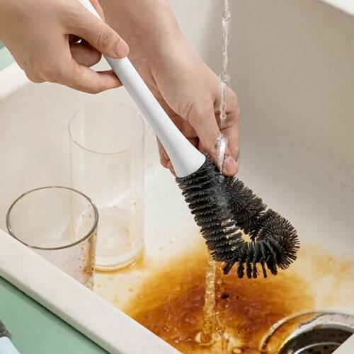 Kitchen Accessories Multifunctional Water Bottle Cleaning Brush Feeder Pp Washing Cleaner With Long Handle Cocina