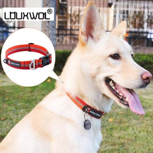 LOUXWOL Dog Collar 3M Reflective Collar for Dogs and Cats Adjustable Dog Accessories for Small Medium Large Dogs Pet Supplies