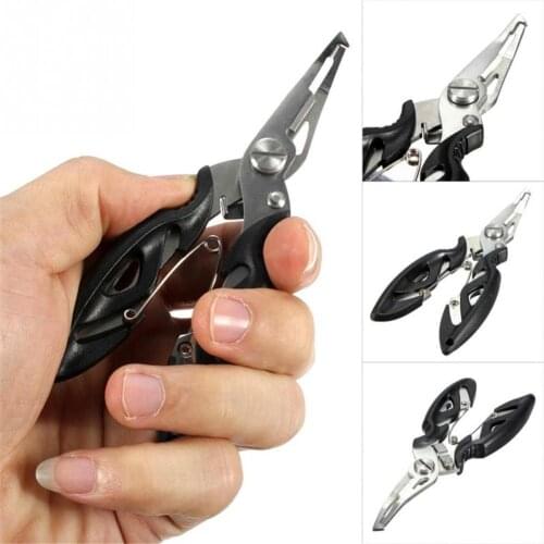 Multi-functional Stainless Steel Fishing Scissors Pliers Line Cutter Lure Bait Remove Hook Tackle Tool Kits with Bag