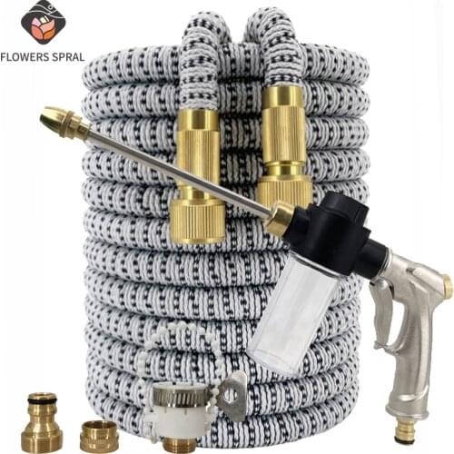 New High-Pressure Water Gun Hose Telescopic Garden Watering Hose Magic Lightweight Washing Machine Watering Can Cleaning Supplie