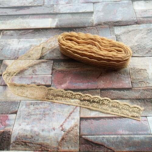 Wholesale 10 yards 22mm Width Brown Lace Ribbon Embroidery Lace DIY Jewelry Decoration Clothing Accessories