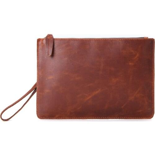 Luxury Business Day Clutches Bag for Women Wallet Genuine Leather Handbag Clutch Phone Purse Casual Envelope Vintage Long Wallet