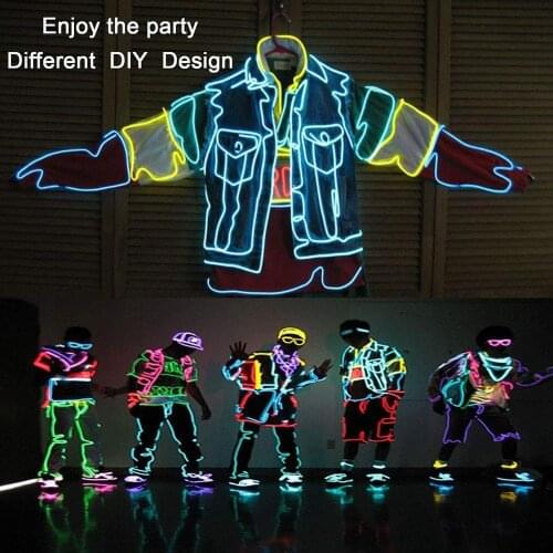 Halloween Christmas Waterproof Matchman Glow Stick LED Figure Kit Holiday Party Performance Props Strip Light