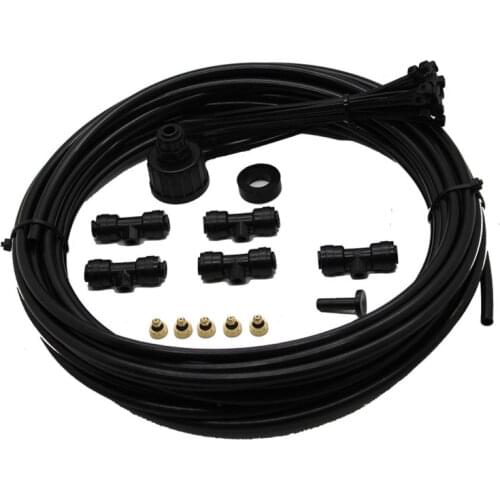 T009 DIY 7M black cheaper CE portable micro sprinkler low pressure misting cooling system