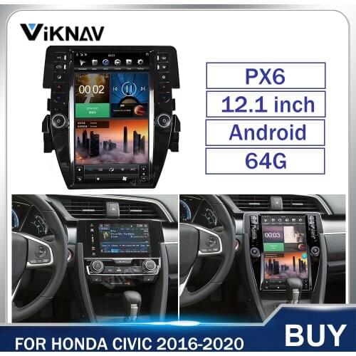 2din heat unit autoradio Android IPS DSP Car Multimedia radio player For Honda Civic 2016 2017 - 2020 Auto stereo GPS Navigation