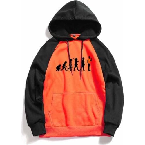 Autumn Winter New Color Block piece together Skateboard Print Sweatshirt Hoodie Casual Harajuku Pullovers Unisex Coat Sweatshirt